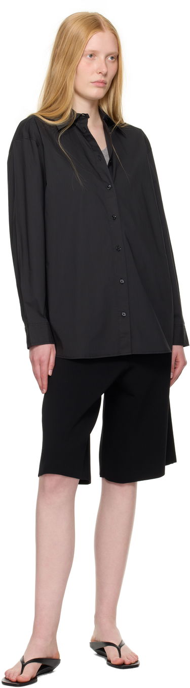 Paita TOTEME TOTEME Classic Tumbled Button-Down Shirt Musta | 252-WRT0480-FB0415, 3