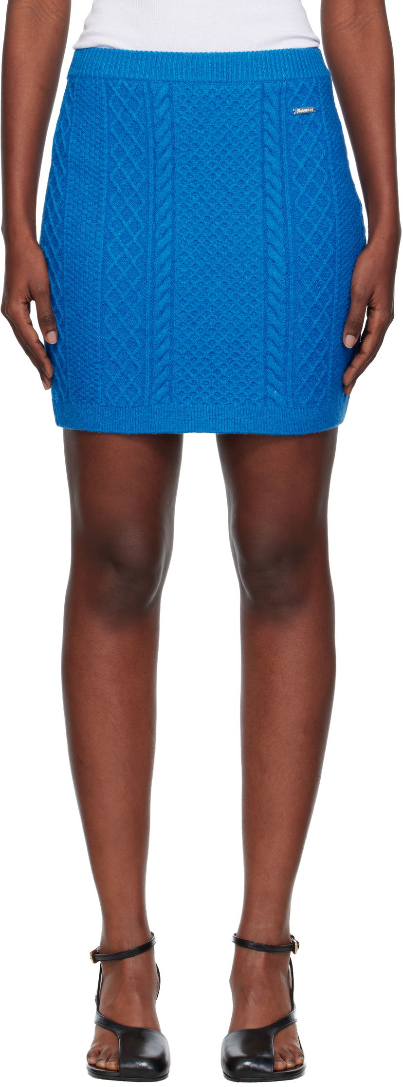 Hame JW Anderson Cable Knit Miniskirt Sininen | KW1444-YN0446