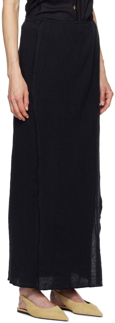 Hame Baserange Maxi Skirt with Front Slits Beige | SKSKW-CL-AU24, 4