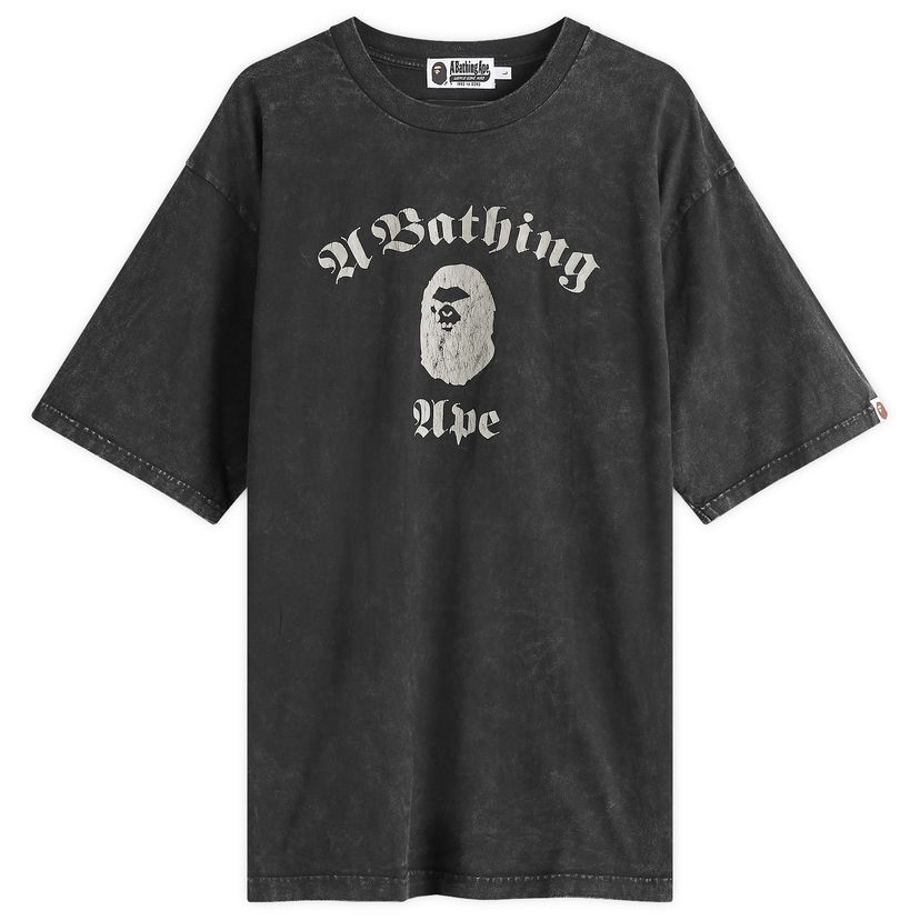 T-paita BAPE A Bathing Ape Over Dye T-Shirt Musta | 001CSK301009M-BLK