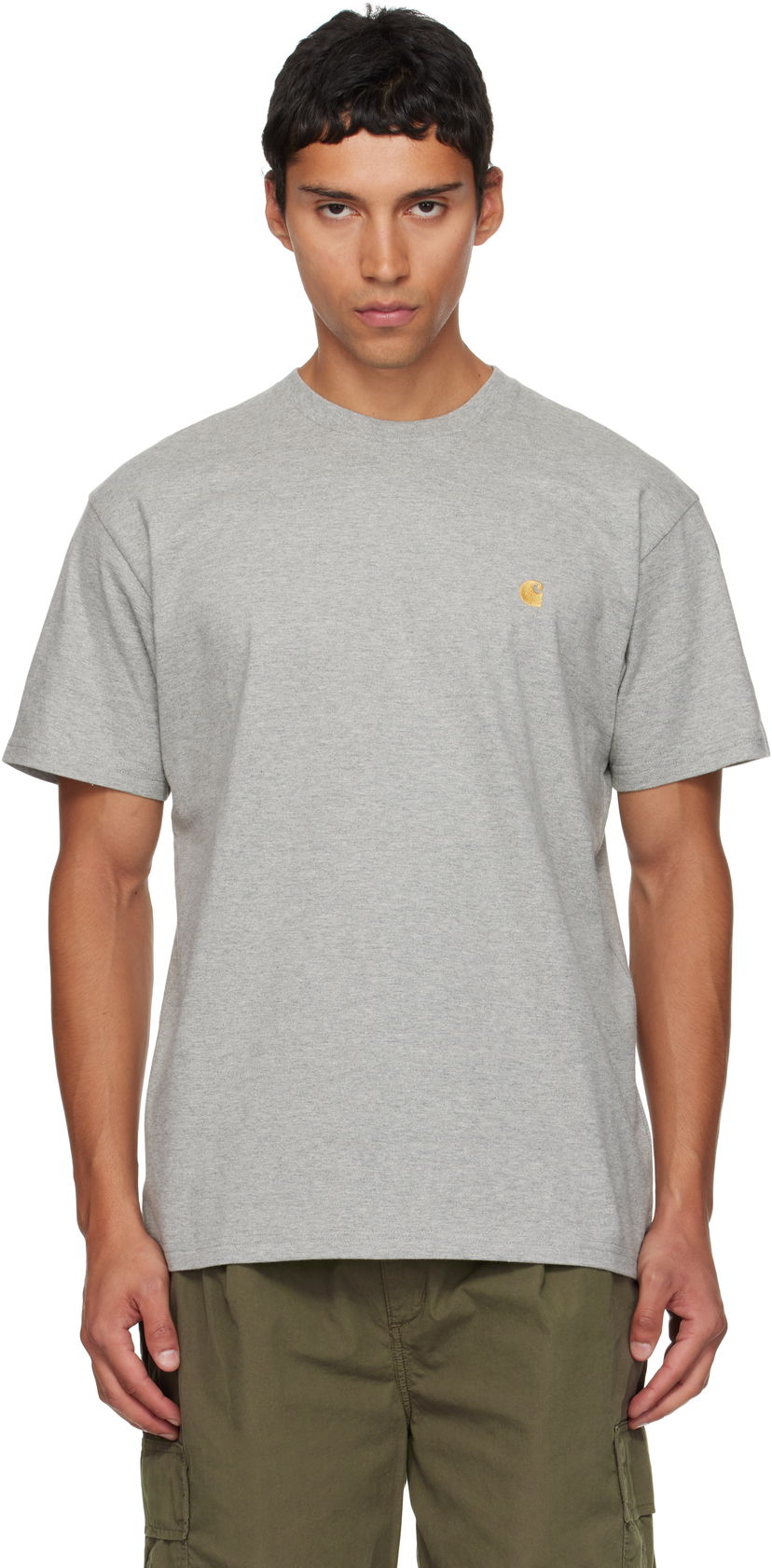 T-paita Carhartt WIP Work In Progress Chase Short Sleeve T-shirt Harmaa | I026391