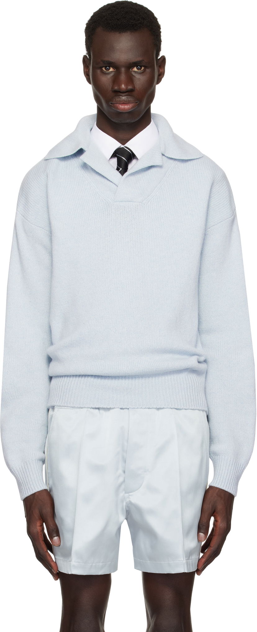 Villapaita Tom Ford TOM FORD Cashmere Lambswool Polo Pullover Sininen | KPL032-YMK053S25
