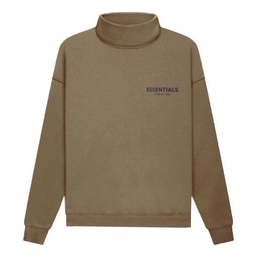Villapaita Fear of God Essentials FW21 Pullover Mock Neck Sweatshirt Ruskea | FOG-FW21-011