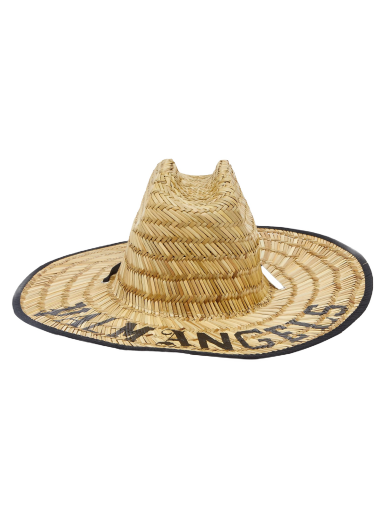 Hattu Palm Angels Rafia Logo Bucket Hat Beige | PWLA028S23MAT0016110