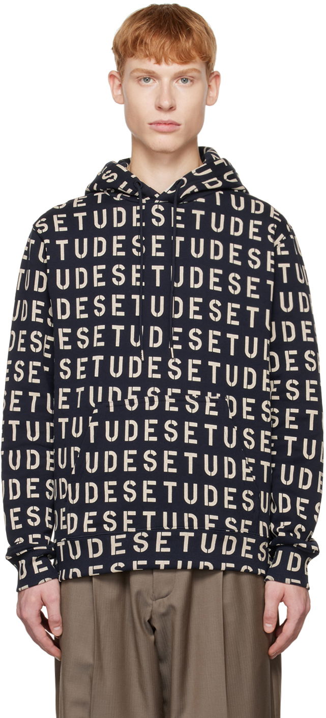 Huppari Études Stencil Allover Print Hoodie Sininen | H22MM264OC16DB