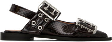 Vyöt GANNI GANNI Snake Buckle Flats Ruskea | S2951, 0