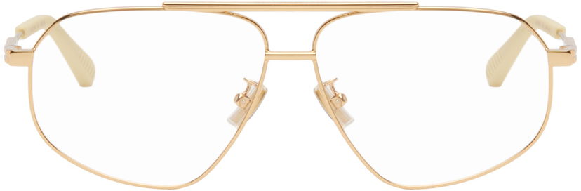 Aurinkolasit Bottega Veneta Aviator Metal Glasses Metallinen | BV1196O