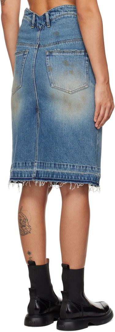 Hame We11done We11done Heart Denim Midi Skirt Sininen | WD-DS3-24-333-W-BL, 2