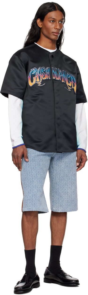 Jersey Casablanca Casablanca Gothic Baseball Shirt Musta | MS25-SH-153-01, 3