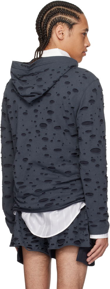 Huppari Acne Studios Acne Studios Layered Knitted Hoodie Tummansininen | BL0407-, 2