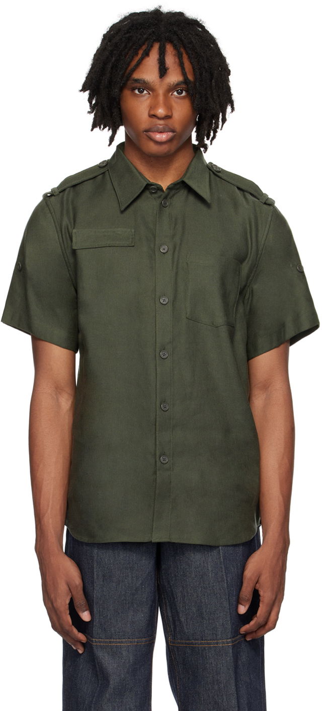 Paita Helmut Lang Helmut Lang Epaulet Shirt Vihreä | O04HM505