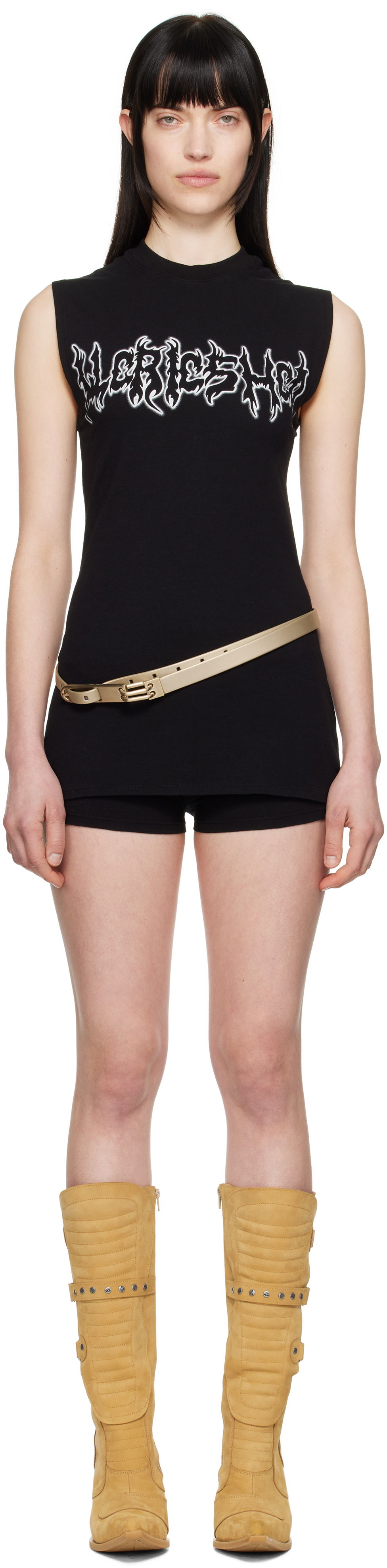 Tankkitoppi 032C 032c Super Bad Jersey Minidress Musta | S25-WRC-2621-050, 0