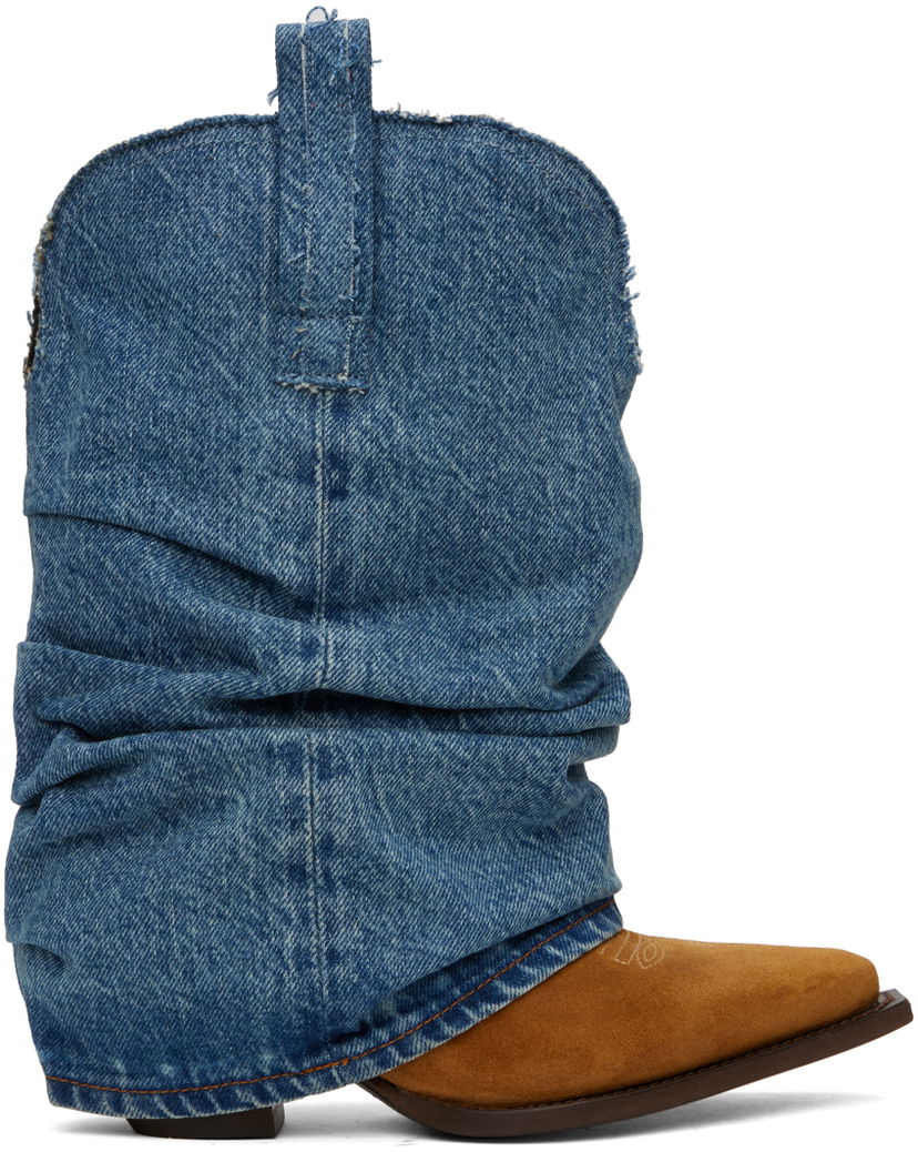 Vaatteet R13 R13 Low Rider Cowboy Denim Boots Sininen | R13S0109-DEN