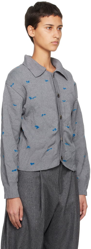 Villapaita ADER ERROR Embroidered Button-Up Cardigan Harmaa | BMADFWKT0703GR, 1