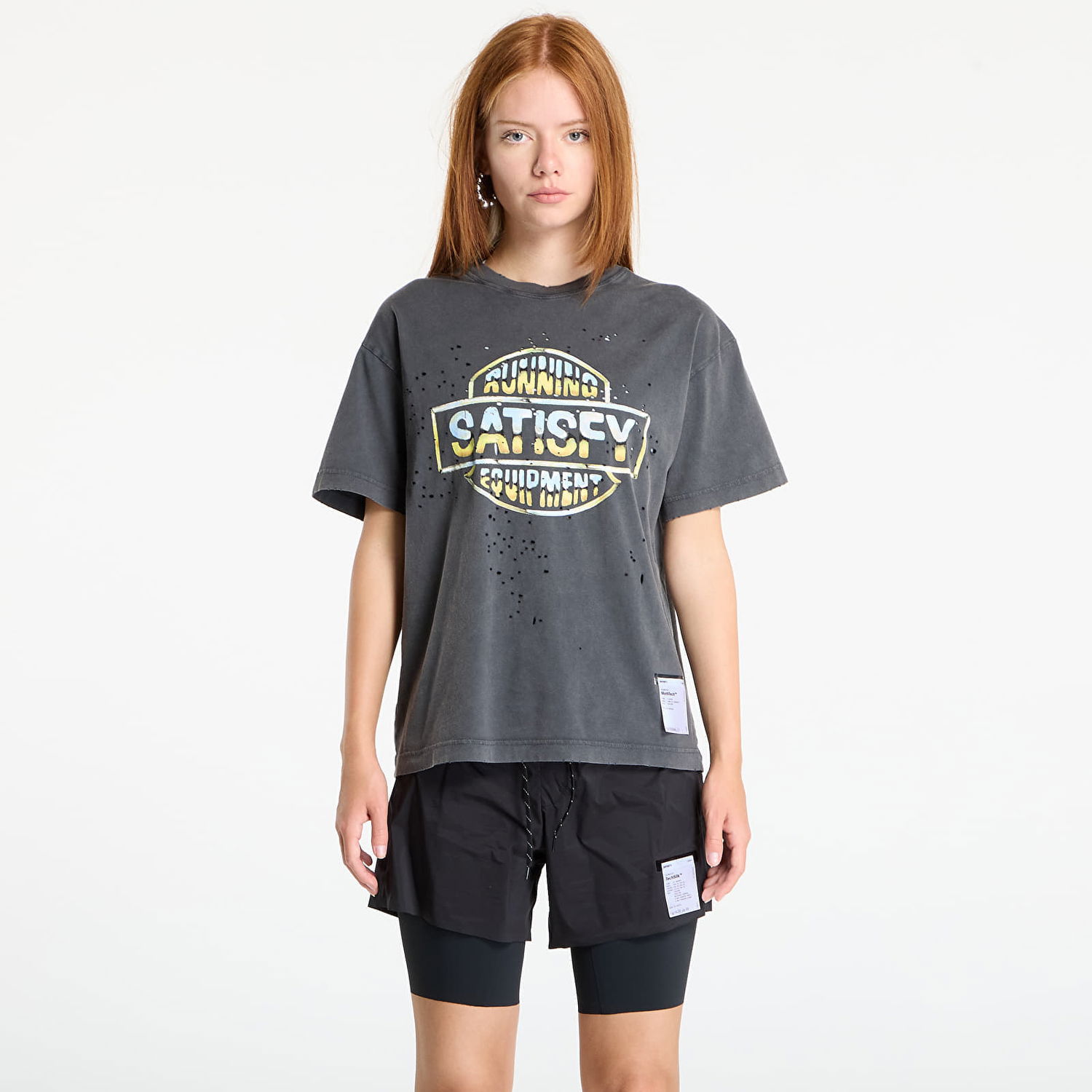 T-paita Satisfy Satisfy MothTech T-Shirt Harmaa | 11006-AB-EST1, 0