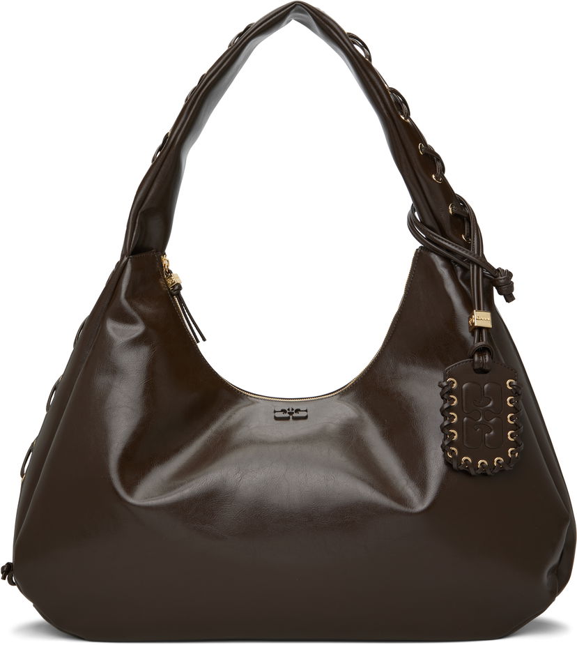 Käsilaukku GANNI GANNI XXL Shoulder Bag Ruskea | A6846