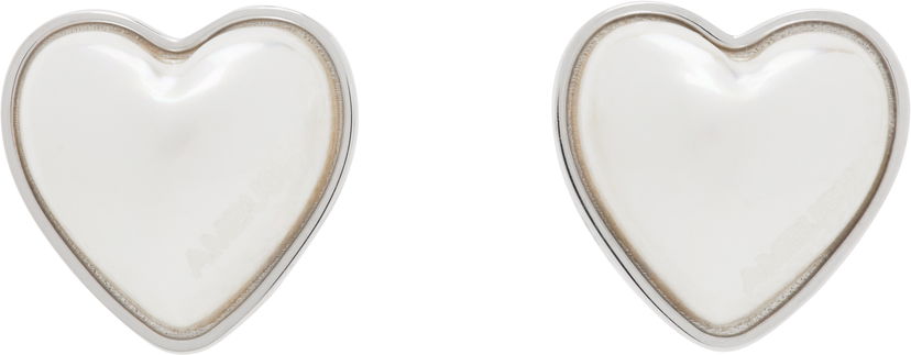 Korvakorut Ambush AMBUSH Faux Pearl Heart Stud Earrings Valkoinen | 12115240