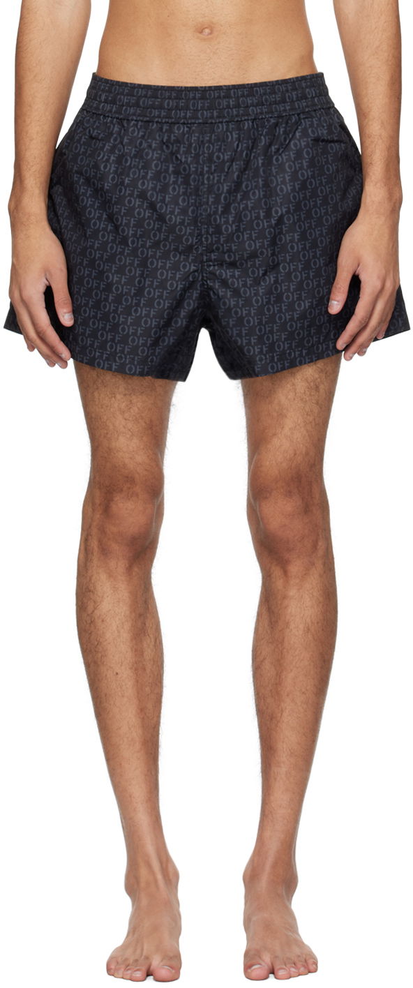 Uimapuvut Off-White Swim Shorts Musta | OMFD011C99FAB0021000
