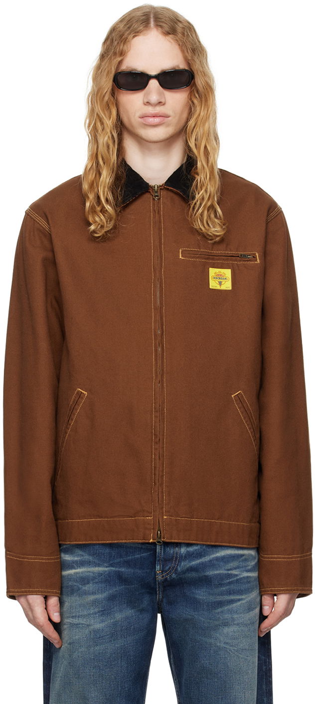 Takki BBC IceCream ICECREAM Canvas Lined Work Jacket Ruskea | ICW003