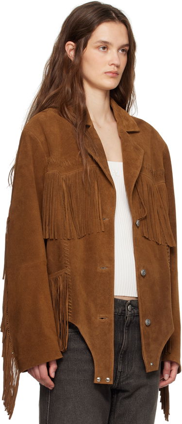 Takki Coperni Coperni Fringed Suede Jacket Ruskea | COPOW37F6036, 1