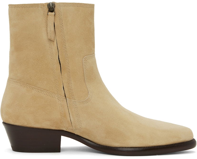 Tennarit ja kengät ISABEL MARANT Isabel Marant Delix Suede Ankle Boots Beige | 23HBO0073HA-A4A02N