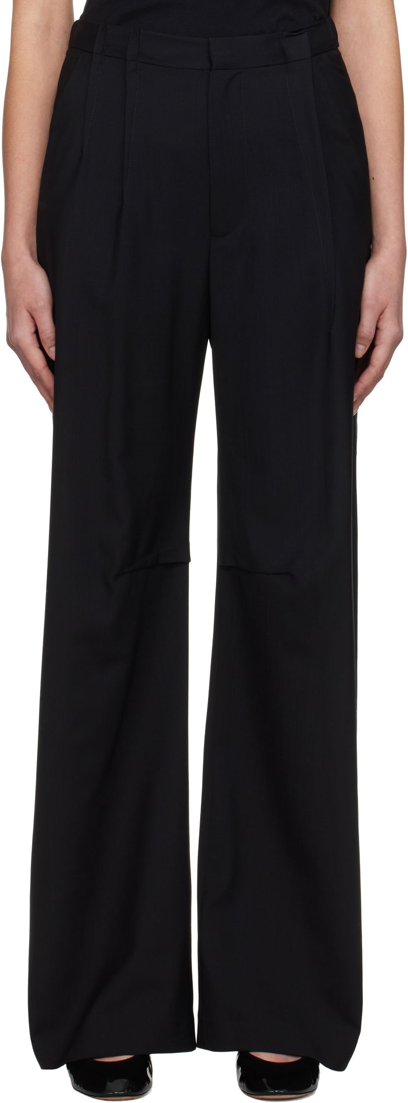 Housut Maison Margiela MM6 Maison Margiela Tailoring Wool Trousers Musta | S52KA0517 M35080