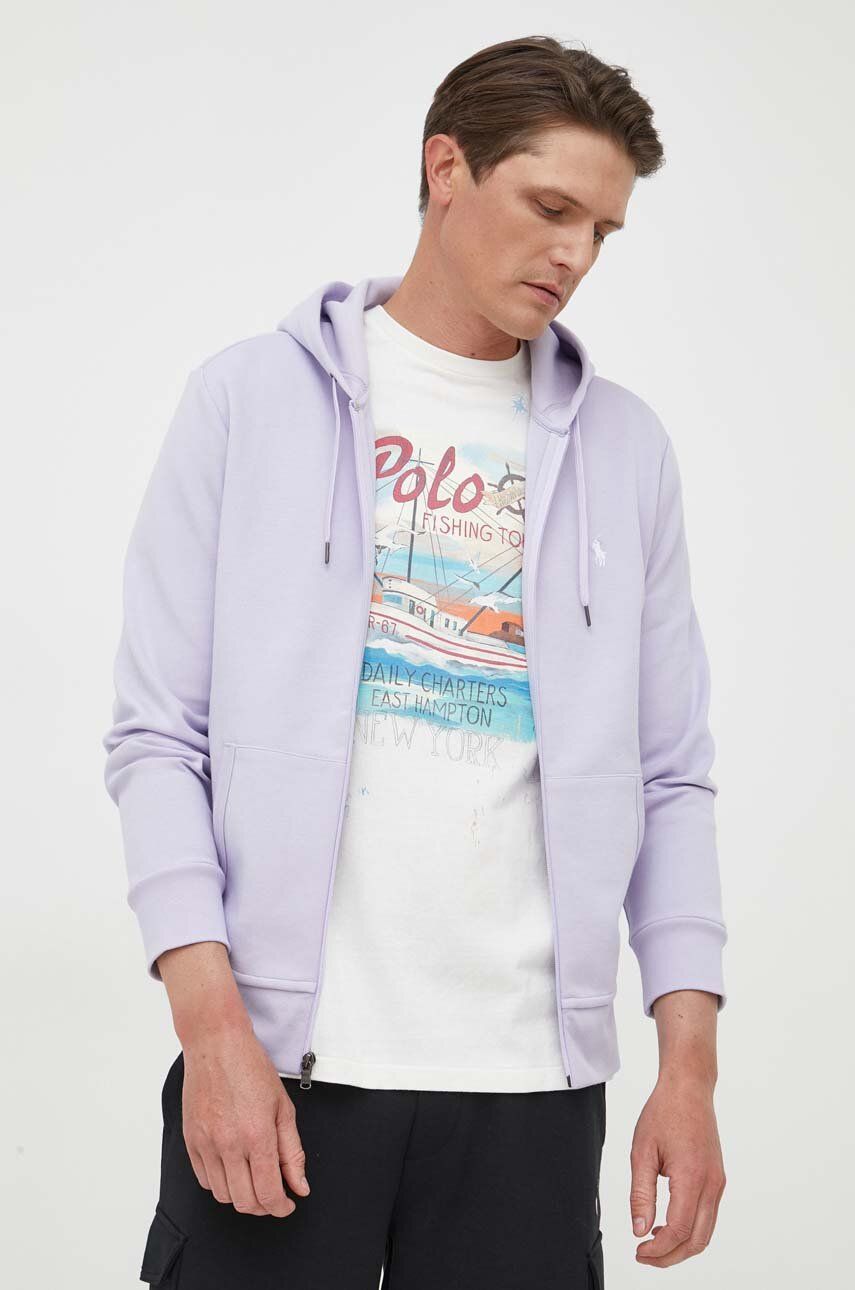 Huppari Polo by Ralph Lauren Polo-Pony Zipped Sweatshirt Violetti | 710881517, 0