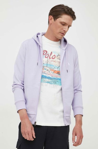 Huppari Polo by Ralph Lauren Polo-Pony Zipped Sweatshirt Violetti | 710881517, 0
