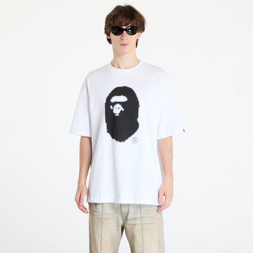 T-paita BAPE Pixel Ape Head Relaxed Fit Tee Valkoinen | 001TEK801348M WHT