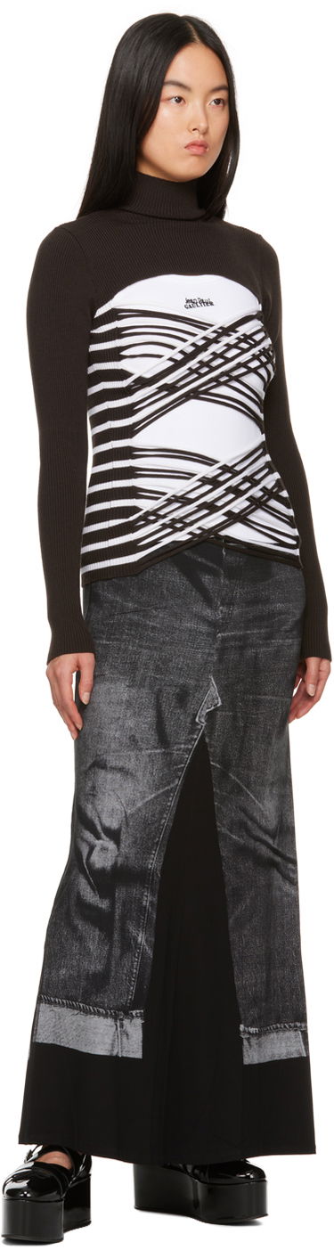 Villapaita Jean Paul Gaultier Jean Paul Gaultier Striped Turtleneck Top Musta | 23/15-F-PL038-M056-6001, 3
