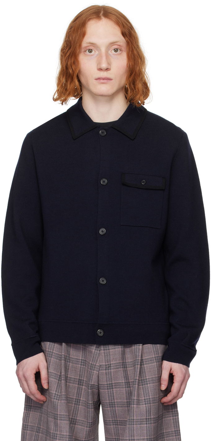 Villapaita Paul Smith Paul Smith Heavyweight Jacket Tummansininen | M1R-616Y-M02280-49