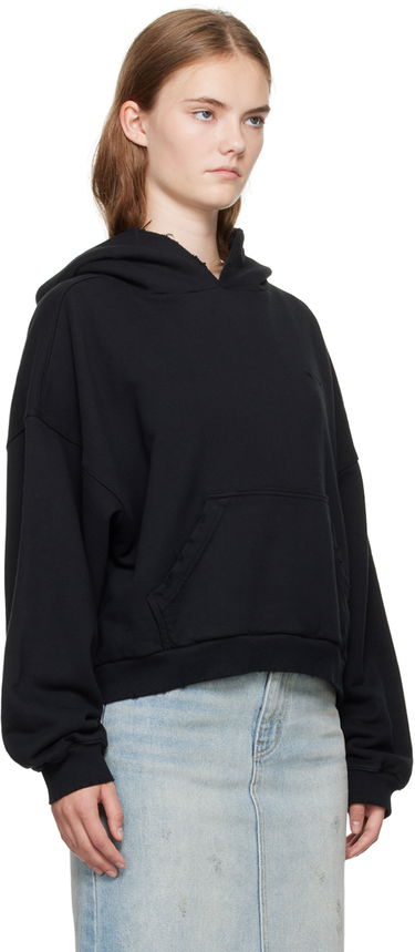 Huppari We11done Layered Hoodie Musta | WD-TH2-24-835-U-BK, 1
