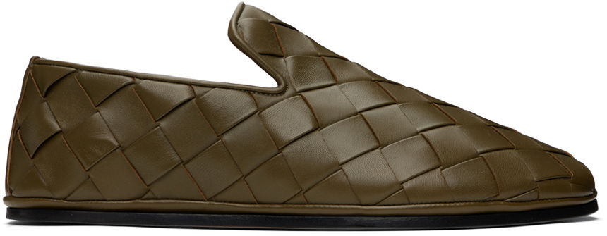 Vaatteet Bottega Veneta Bottega Veneta Sunday Woven Leather Slippers Vihreä | 775315V2ED0, 0