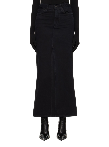 Hame Balenciaga Vented Denim Maxi Skirt Musta | 744975 TNW11