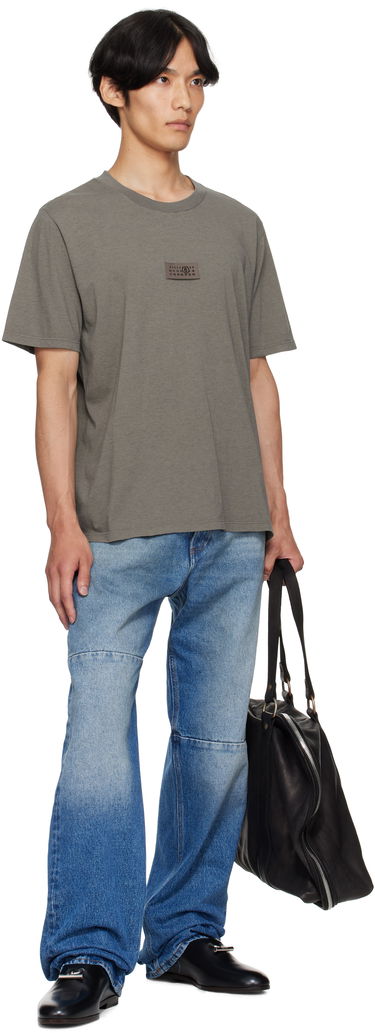 T-paita Maison Margiela MM6 Maison Margiela Logo Patch T-Shirt Harmaa | SH0GC0059 M20048, 3