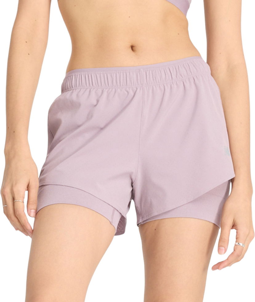 Shortsit New Balance RC 2-in-1 Short 3" Vaaleanpunainen | ws41287-icw