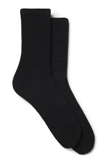 Sukat BOSS Two-pack short-length socks with sparkling details Musta | 50548291, 0