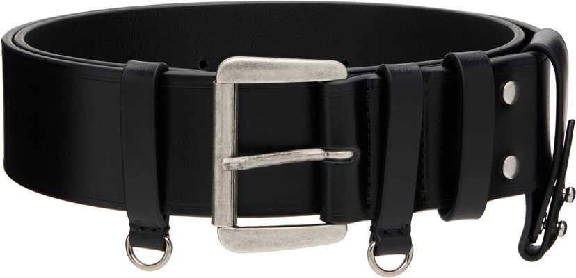 Vyöt Ann Demeulemeester Ann Demeulemeester Janke Leather Belt Musta | 2520-W-BE02-LT128-099