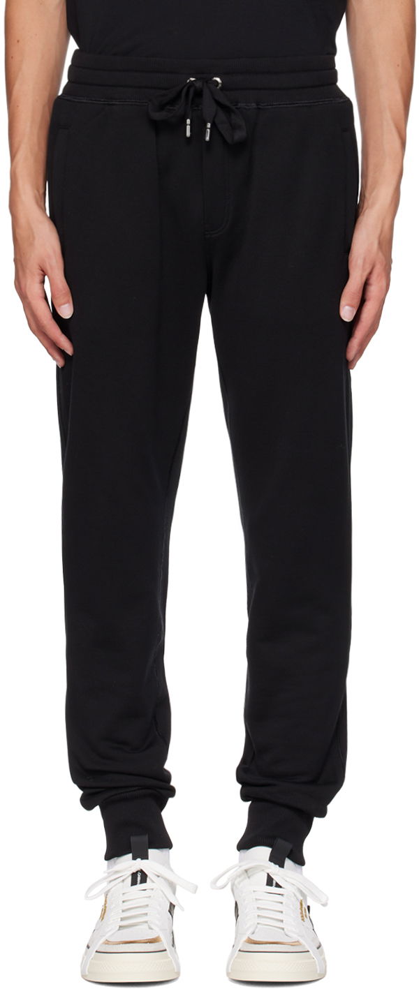Verryttelyhousut Dolce & Gabbana Black Three-Pocket Sweatpants Musta | GVF6AZG7D6B