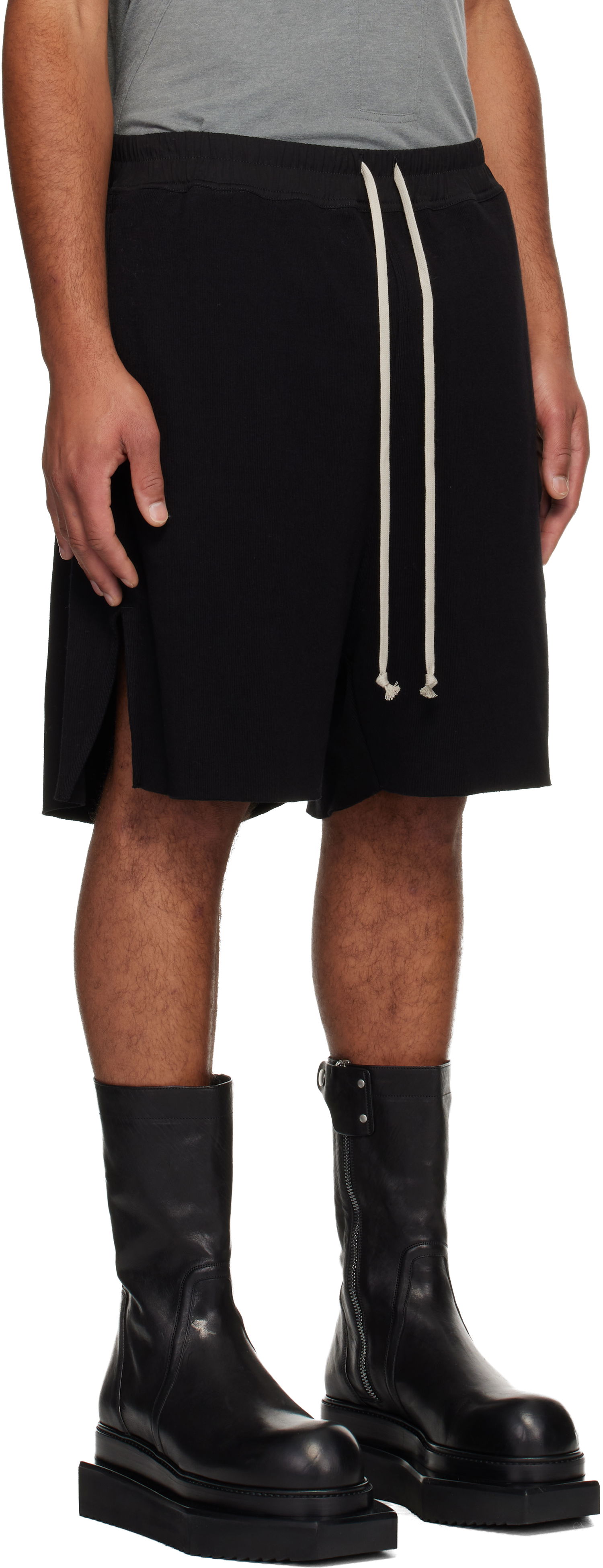 Shortsit Rick Owens Concordians Boxers Shorts Musta | RU02E1397 RJTC, 1