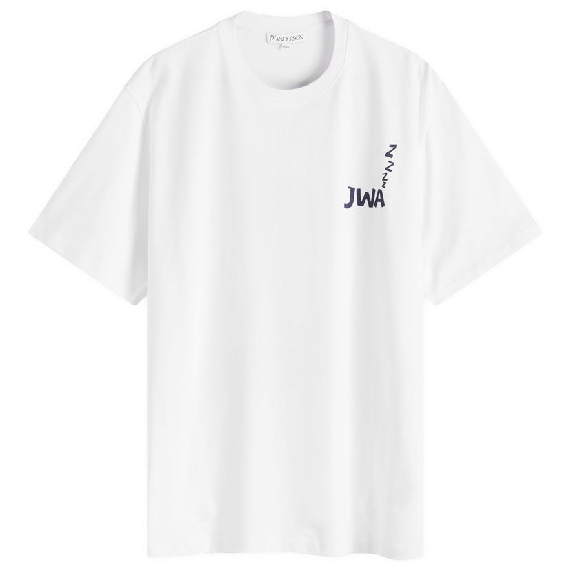 T-paita JW Anderson Back Print T-Shirt White, Size Large Valkoinen | JT0271-PG1510-001