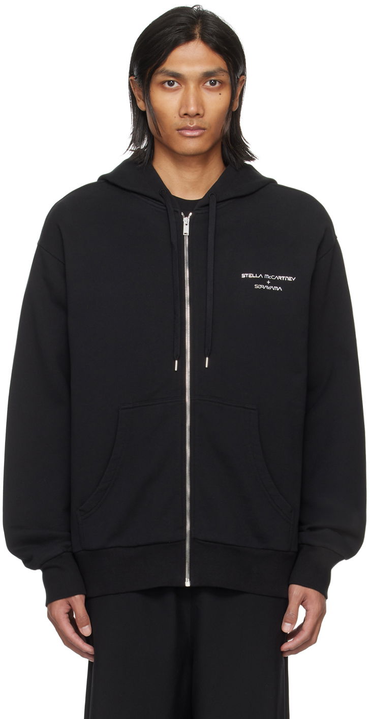 Huppari Stella McCartney Robot Zip-Up Hoodie Musta | 6J02743SPY81