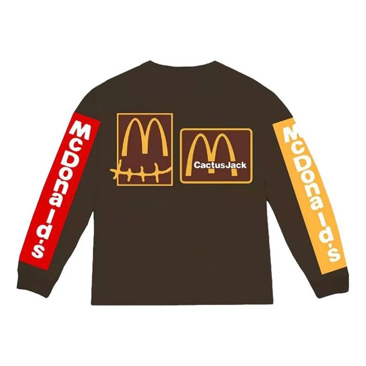 T-paita Cactus Jack by Travis Scott Travis Scott x Cactus Plant Flea Market Long Sleeve T-Shirt Ruskea | TC-281