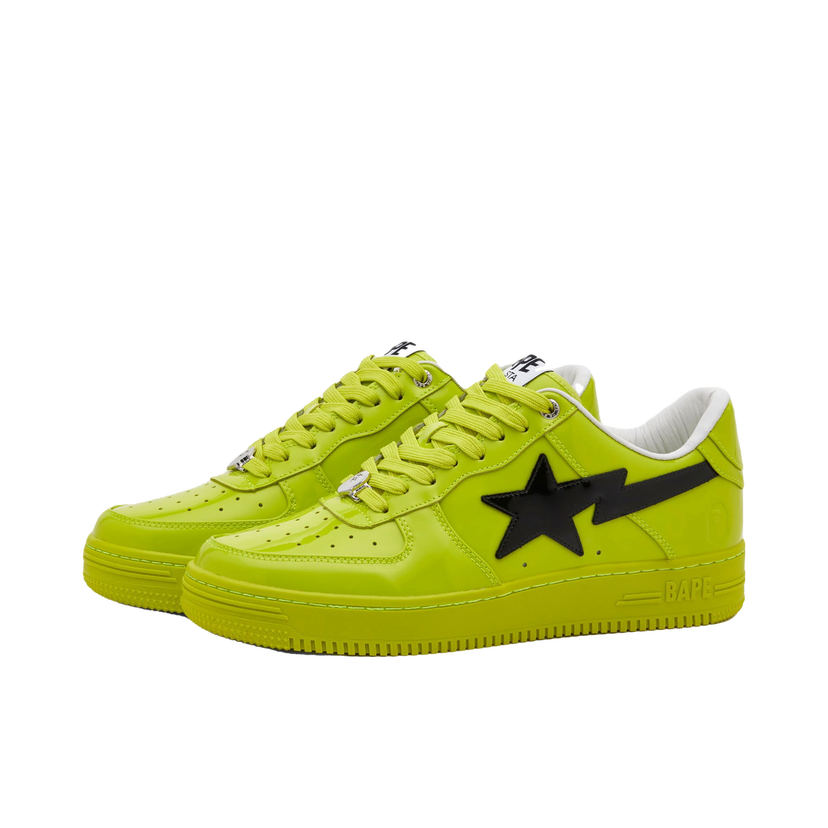 Tennarit ja kengät BAPE A Bathing Ape Men's BAPE Sta Painted Leather Sneakers in Yellow, Size UK 8 | END. Clothing Keltainen | 001FWK301302M-YLW
