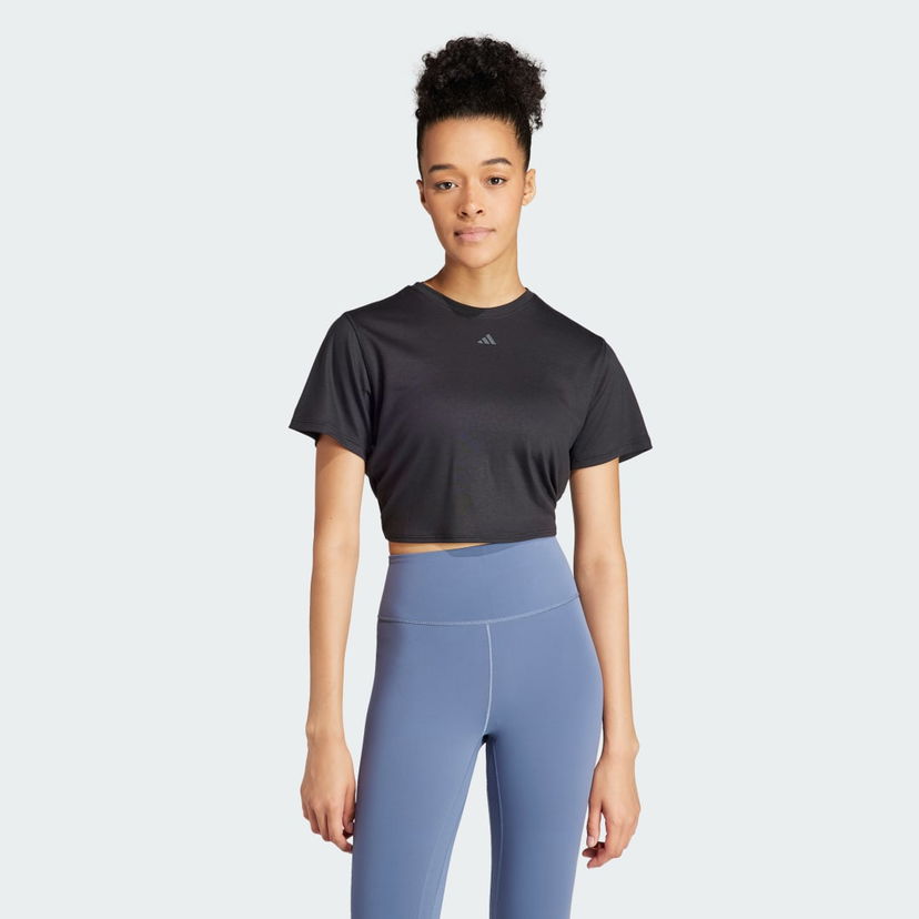 T-paita adidas Performance Yoga Studio Wrapped Tee Musta | IS2988