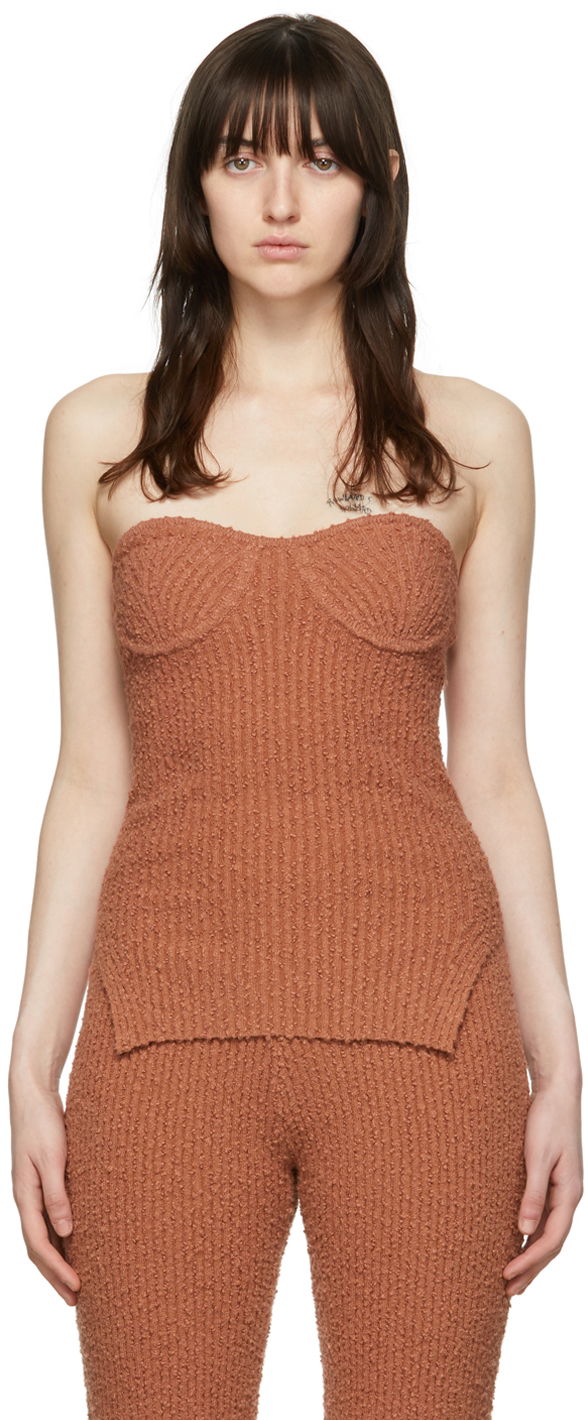 Tankkitoppi Helmut Lang Exclusive Textured Knit Camisole Oranssi | L04HW706