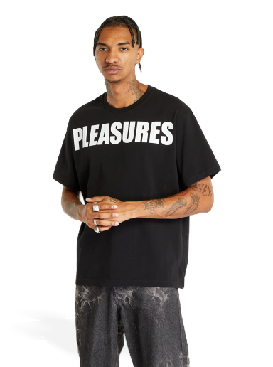 T-paita Pleasures Expand Heavyweight Short Sleeve Tee Black Musta | P23F032 BLACK