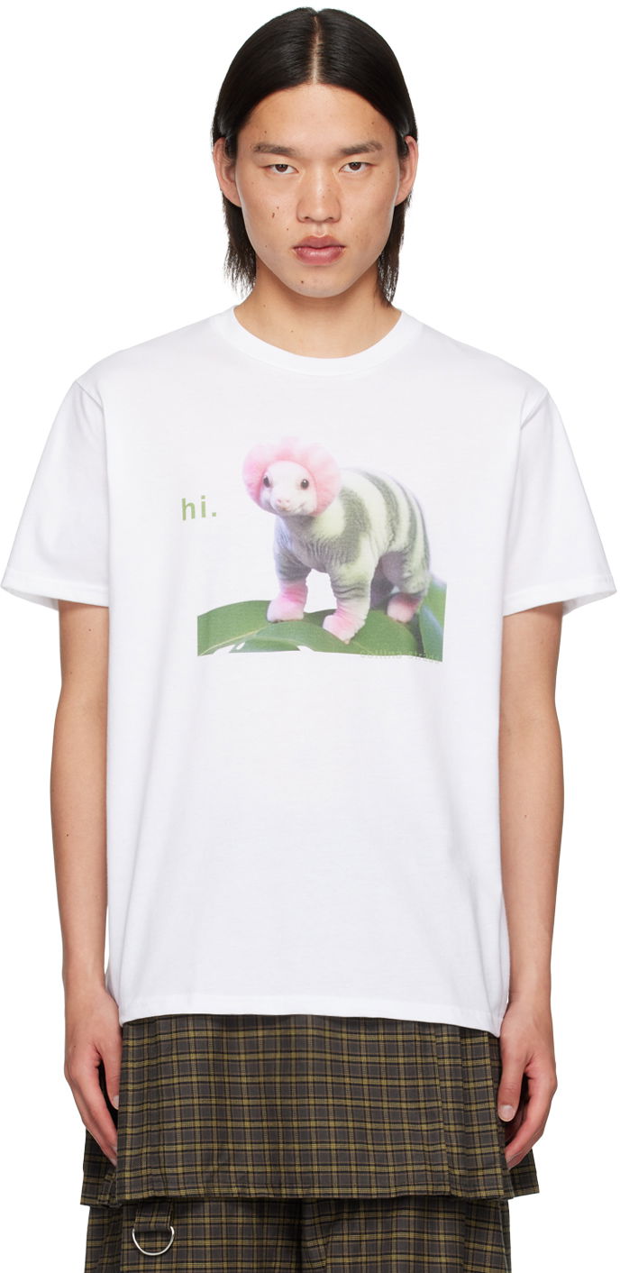 T-paita Collina Strada Collina Strada 'Hi.' Graphic T-Shirt Valkoinen | XX3203