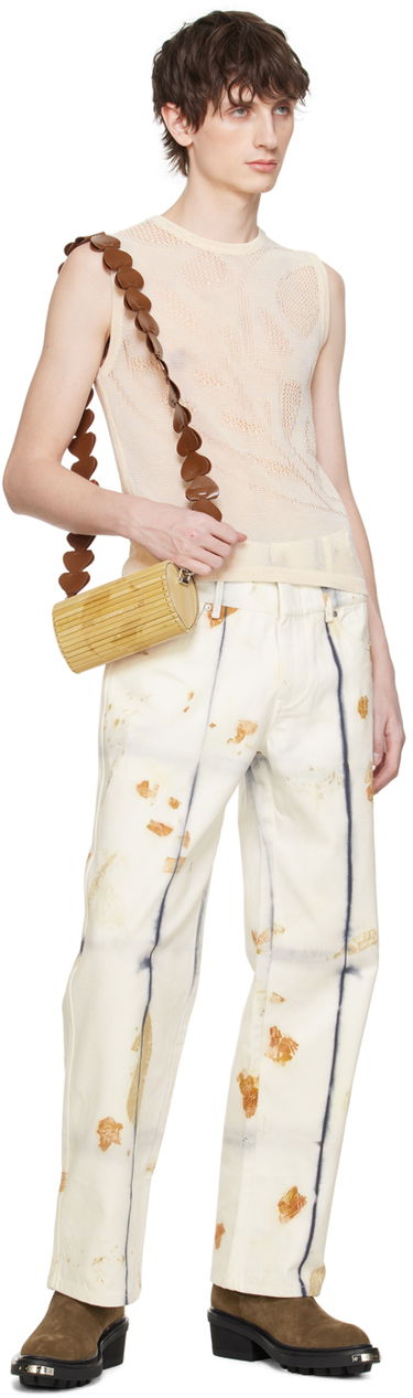 Tankkitoppi Feng Chen Wang Feng Chen Wang Open Knit Tank Top Beige | FUS17KT01W, 3