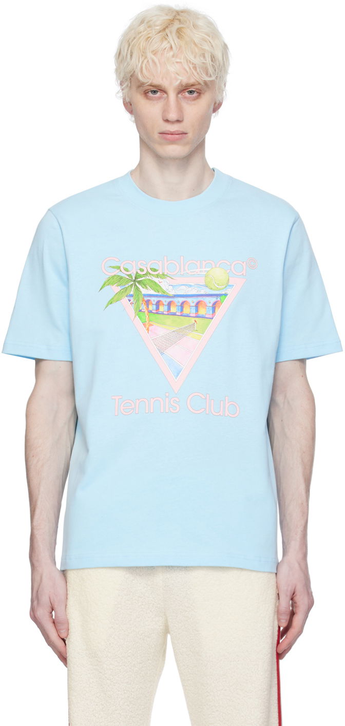 T-paita Casablanca SSENSE x 'Tennis Club' Icon T-Shirt Sininen | MPS24-JTS-001-04